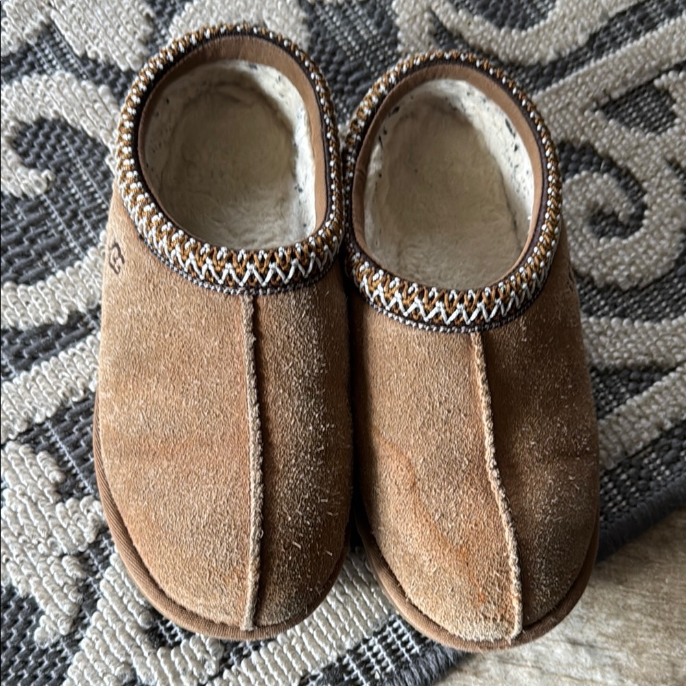 Cozy Tan Suede Slippers